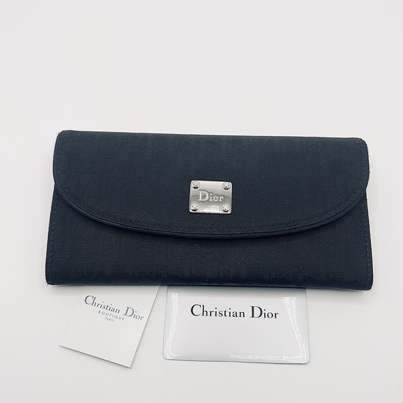 Authentic Christian Dior Black Trotter Canvas x Leather...